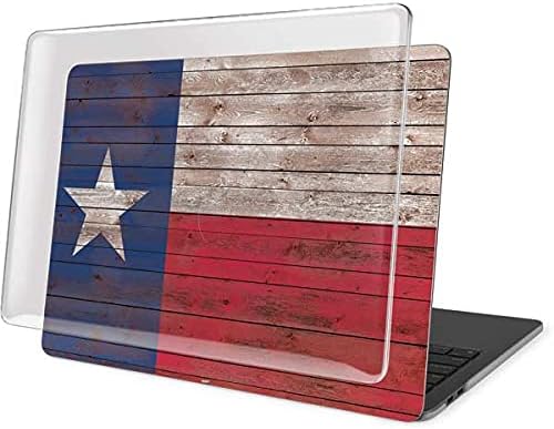 Skinit Case + Skin Compatible with MacBook Pro 16in (2019-20) Originally Designed Texas Flag Dark Wood Design