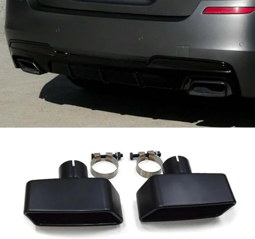 REMAZ Car Exhaust Pipe for BMW F10 F11 520i 525i M-Tech 550i 2011-2015, Exhaust Tail Pipe Car Rear Bumper Exhaust Tips Muffler Decoration End Pipes,B Black REMAZ Car Exhaust Pipe for BMW F10 F11 520i 525i M-Tech 550i 2011-2015, Exhaust Tail Pipe Car Rear Bumper Exhaust Tips Muffler Decoration End Pipes,B Black