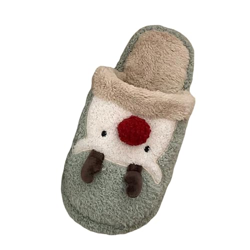 Fuzzy House Slippers for Women Men Warm - Christmas Cozy Memory Foam Women Slipper Indoor and Outdoor Winter Bedroom Shoes Cute and Comfortable for Family