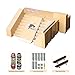 NJYW 8-in-1 Fingerboard Skate Park Kit with 2 Mini Fingerboards, DIY Finger Skateboard Ramp Set for Kids Ages 5+