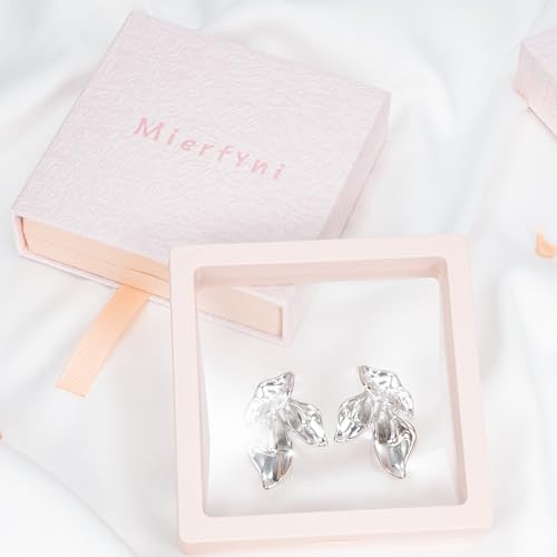 Gold Flower Earrings for Women Dangling Big Floral Statement Drop Earrings4