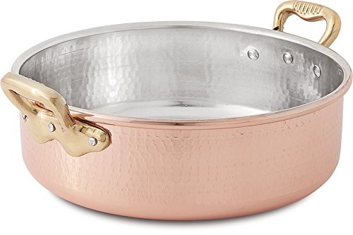 Artisan Cu Luxury Line Low Casserole, Copper, Brown, 28 cm