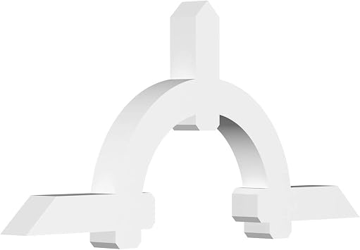 Ekena Millwork GBP084X39X0606ERI00 Ericson Architectural Grade PVC Gable Brackets 84"W x 38 1/2"H x 6"D x 6"F, 11/12 Pitch