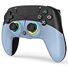 BETMI LED Wireless Controller for PS-5/Pro/Slim/PC, with Hall Effect Joystick & Trigger/9 RGB Light Colors & 4 Light Modes/Marco/6-Axis Gyro/Dual Vibration/Touchpad/3.5mm TRRS Audio Jack (Black/Blue)