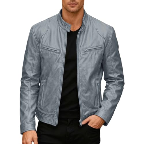 Veste de moto col montant style punk élégant | Vêtement de loisirs de qualité supérieure