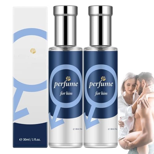 Pheromone Perfume for Men, Hypnosis Cologne for Men, Men's and Women's Interesting Sex-Perfume, Long Lasting Romantic Perfumes Spray, Pheromone Infused Essential Oil Perfumes (30ml, 2PC)