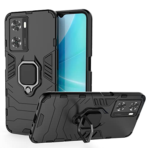 ESTH® Coque pour Oppo A57 4G/A77 4G/OnePlus Nord N20 SE, [360° Support Rotatif] [5 Fois Qualité Militaire Anti-Chute Protection] Étui Housse PC et TPU, Noir