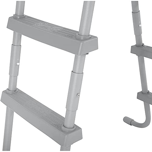 Escalera para piscina elevada de 42 pulgadas acero durable miniatura 6