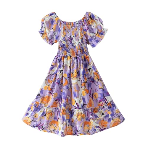 Robe de vacances fille WWricotta ajustée et ample pour enfants de 5 à 12 ans
