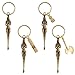 SHIDXIB 4Pcs Beauty Brass Ear Digging Spoon Key Ring