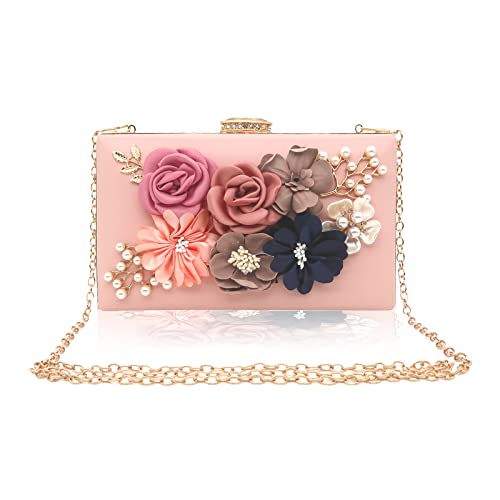 Fozehlad Floral Clutch Evening Bag For Women Flower Clutch Purse For Bridal, Wedding,Party And Prom #TOP2