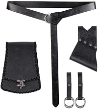 Ensemble 5 Accessoires Grenouille Épée Viking – Ceinture Médiévale, Sac, Jupe Renaissance Ren Faire