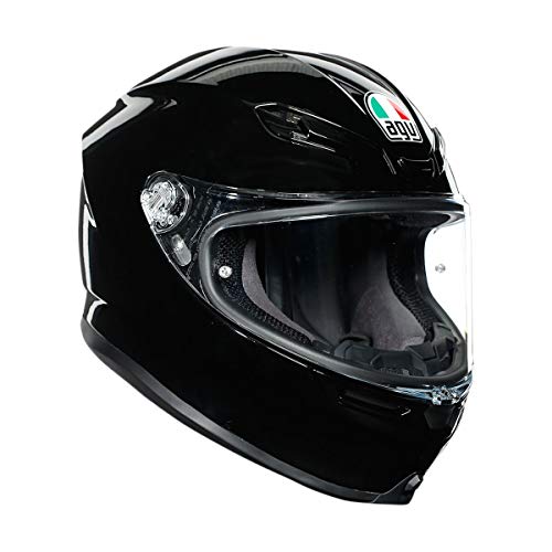AGV K-6 Solid Adult Street Motorcycle Helmet - Black/Medium/Large AGV K-6 Solid Adult Street Motorcycle Helmet - Black/Medium/Large