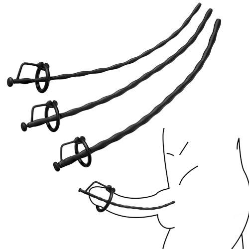 Beauty7 Silicone Urethral Sound 3pcs Catheter Plug Set Beads Hollow Urethral Plug Probe Tube Urinary Dilator Urethra Masturbation Rod Beginner Sex Toy for Male