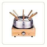 LITTLE BALANCE 8320 2019 Elektrischer Fondue, Edelstahl und Bambus