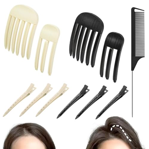 TTPSRY 11 Pièces Kit Volumateur Frange Peigne Coiffure Accessoires Cheveux Barrettes Pinces Coiffantes Outils Styling Volume Racines