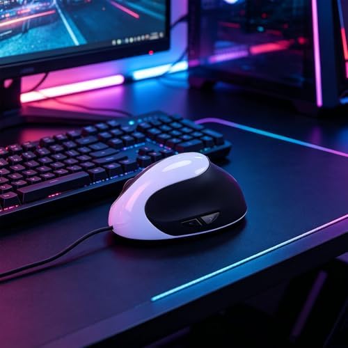 VELATEMOR Wired Vertical Mouse, Ergonomic Optical Mouse with 6 Buttons and Adjustable DPI for PC Laptop - 4