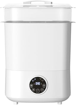Baby Bottle Dryer, Milk Warmer, Dry, Disinfectant, Steam Disinfectant, Baby Bottle Wash, Storage Case, Low Noise, Automatic Power Off, Pacifier, PP, Bottle Sterilizer, Pre-Sterilized, Heat Retention, Sterilization, Easy to Carry White, 110 V
