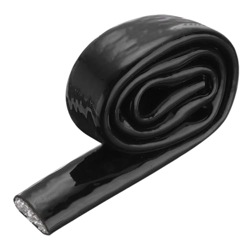 QUARKZMAN 0,4" ID 1,6ft Manchon Ignifugé Thermorésistant en Fibre de Verre Revêtu Silicone, pour Tuyaux automobiles, Câbles Électriques, Câblage Électrique, Gaine Thermique Protection, Noir