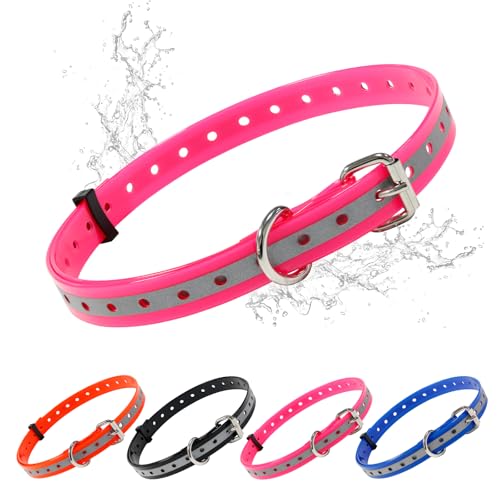 Tairro TPU Waterproof Dog Collar Replacement Strap Easy-Clean Odor-Resistant e Collar Strap Shock Collar Replacement Strap Designed for Daily Training and Evening Walks.