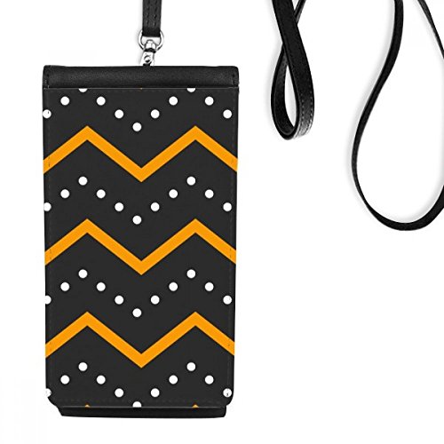 Sac à main suspendu téléphone noir similicuir Bonne Vague Peur, porte-monnaie portable Halloween