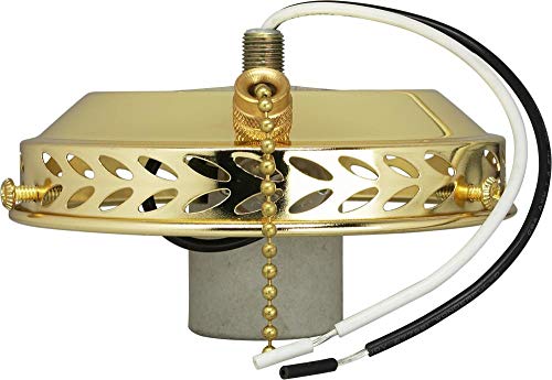 Satco Vac Brass Wired Fan Kit
