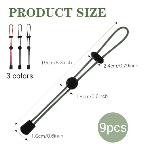 Molain 9-Pack Backpack Hiking Stick Holders, Backpack Accessories Gear Straps Climbing Stick Holder Elastic Rope Lanyard Trekking Pole Straps for Walking Pole Fixing