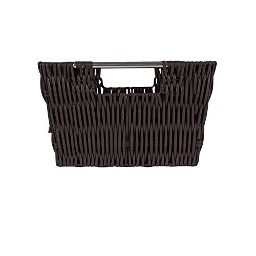 Simplify 3 Piece Set Woven Rattan Tote Baskets | Multi-Size | Handles | Storage & Organization | Toys | Bathroom Accessories | Home | Office | Dorm | Playroom | Closet | Chocolate by Simplify - Image 7