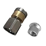 1x Rohrreinigungsdüse starr / Anschluss Einlass: 1/8'' Innengewinde / Anschluss Auslass: 3 Strahlen nach hinten und 1 Strahl nach vorne / Robustes Edelstahl / Leichte Reinigung des Abflussrohrs oder sonstiges ohne Chemikalien