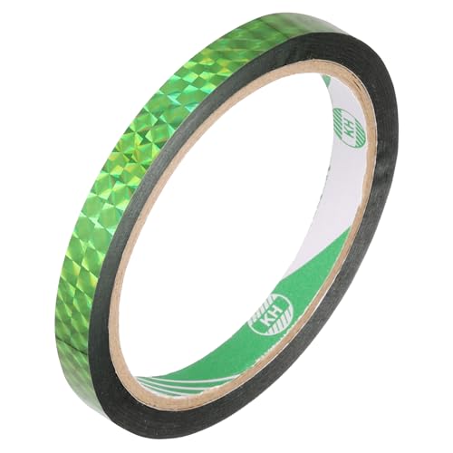 MECCANIXITY Green Check Pattern Metalized Tape 3/8 Inch x 55 Yards Decor Tape for Detailing Accent Wall, Graphic Arts