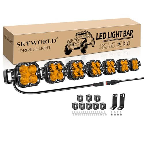 Image of SKYWORLD Linkable LED Light Bar, 46 Inch 210W Driving Pod Lights 12V 24V