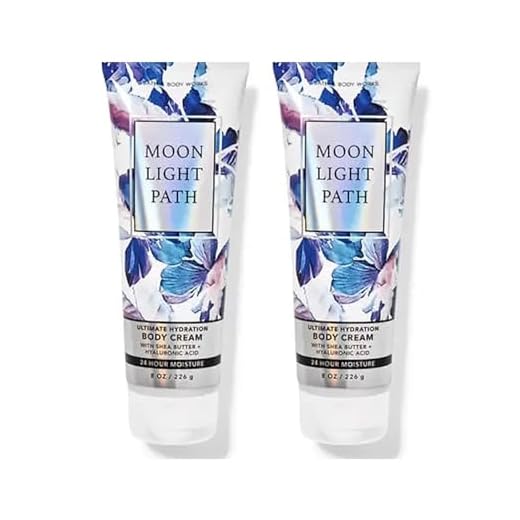 Bath & Body Works Ultimate Hydration Body Cream For Women 8 Fl Oz 2- Pack (8 Ounce (Pack of 2), Moonlight Path)