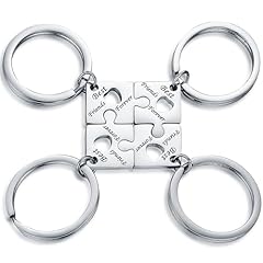 4 Bff Keychains Silver