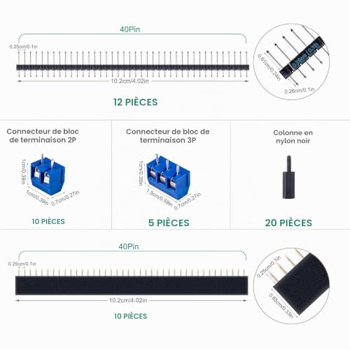 Miuzei Kit de 78 pièces de prototypage, 21 cartes PCB Board double face – vue 4