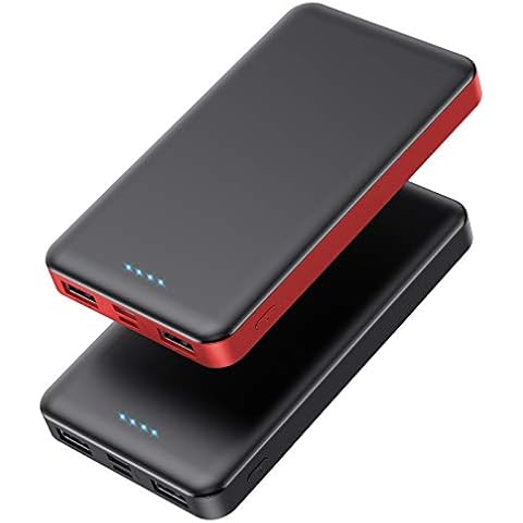 QTshine Power Bank 10000 mAh【Upgraded Version 10mm Ultra Slim 2 Pack】 Fast Charging External Backup Battery Pack with Type C & Micro USB Inputs Portable Charger with Multiple Protections for Phone Cover