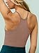 Womens High Neck Longline Sports Bra Adjustable Straps Sleeveless Workout Tank Top with Built in Bra Summer Fashion 2026(Sienna Medium)