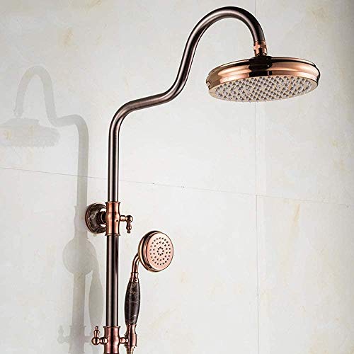 Robinet de douche avec levage cuivre noir contre le calcaire permanent - 4