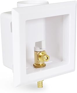 Highcraft Icemaker Outlet Box Universal Utitliy Outlet Valve Box for Ice Makers, Gas Valves, Air Admittance Valves and Washing Machine, 1/2" PEX Expansion Connection