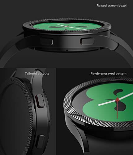Image of Ringke Bezel Styling Compatible with Samsung Galaxy Watch 4 40mm / Galaxy Watch FE Accessory Adhesive Frame Ring Cover Anti Scratch [Stainless Steel] Protection - Black [40-41]