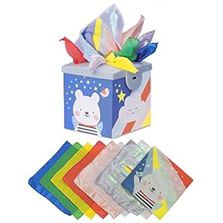 Baby Steps magic tissue box , baby tissue box toy Colorful Montessori Scarves?sensory crinkling Blankie, for Toddler, Infants, Newborns and Kids Educational Preschool Learning (B09Q92GLVK)