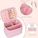 OCHEAL Makeup Bag Large Capacity Travel Make up Pouch for Cosmetics, Vertical Storage with Divider Toiletry Bag for Skincare Organization-Pink