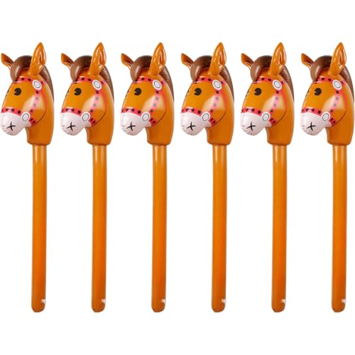6Pcs Inflatable Horse Balloons for Western Cowboy Party Decor, Baby Shower