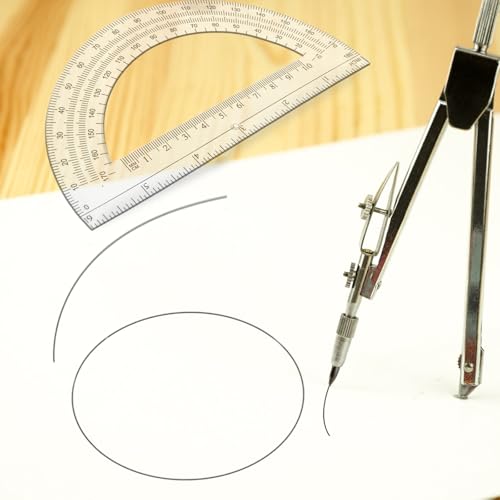 Tdfronien Conjunto de matemática de geometria para estudantes, bússola de desenho e braço oscilante
