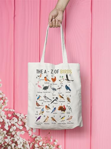 Bolso Tote VAMSII Birdwatching de Tela Canvas miniatura 3