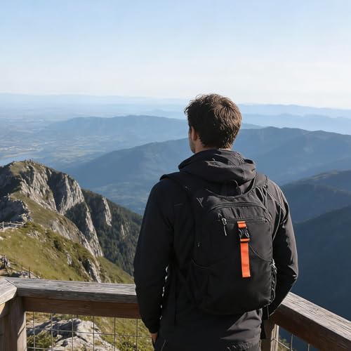 Mochila Plegable para Senderismo 15 L Negro miniatura 5