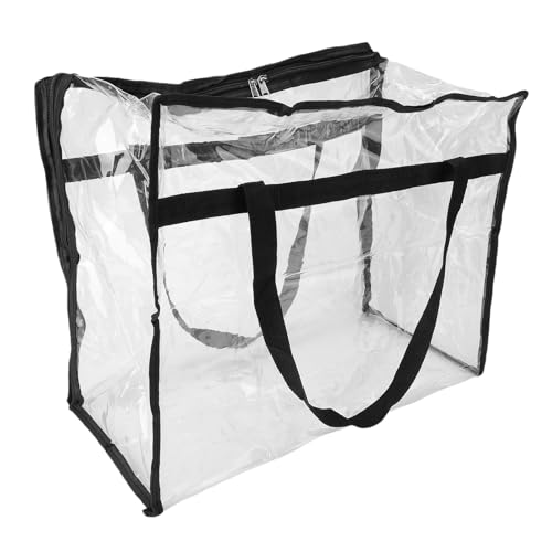 EVGATSAUTO Clear PVC Storage Bag for Clothes and Blankets with Handle, Transparent Travel Organizer for Toys and Garments by EVGATSAUTO - Used condition - Image 5