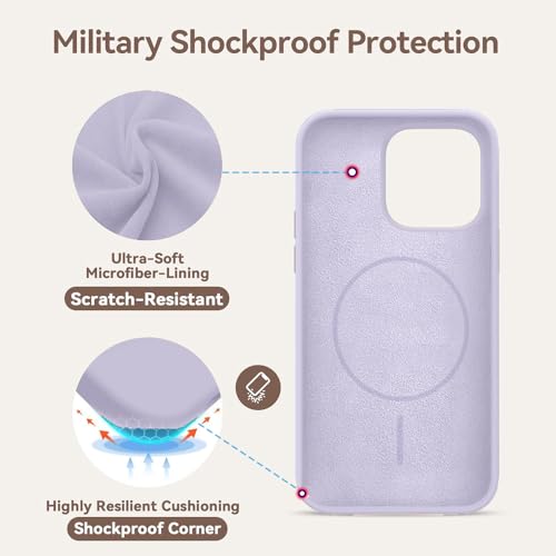 Image of iPhone 16 Plus Silicone Magsafe Case | Shock Proof Design & Camera Protection | Premium Rubberised Apple iPhone 16 Plus Cover (Microfiber Lining) | Magnetic Liquid Silicone - Purple