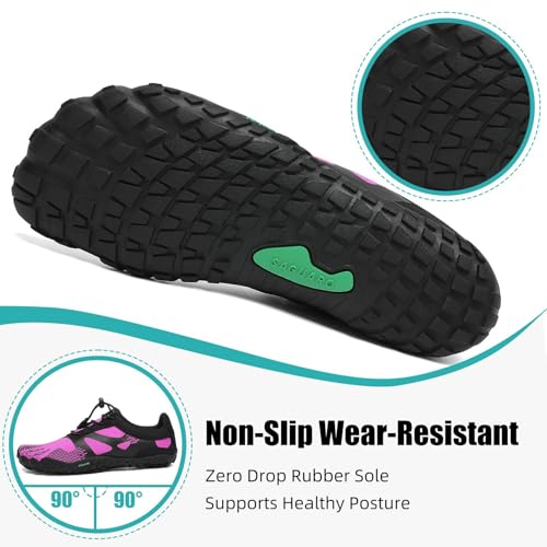 Image of SAGUARO Womens Mens Barefoot Shoes Minimalist Trail Runner Wide Toe Box Zero Drop Outdoor Cross Training Shoe