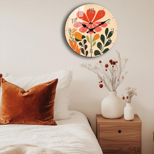 Horloge murale silencieuse sans tic-tac 30 cm pour dormir sans bruit - 4