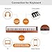 RUICAIKUN Keyboard Piano,88 Key Full-Size Standard Semi Weighted Keys Electric Piano Keyboard with Triple Pedal,128 Rhythms 380 Tones,2x20w Speakers Digital Piano for Home (Nut-brown)